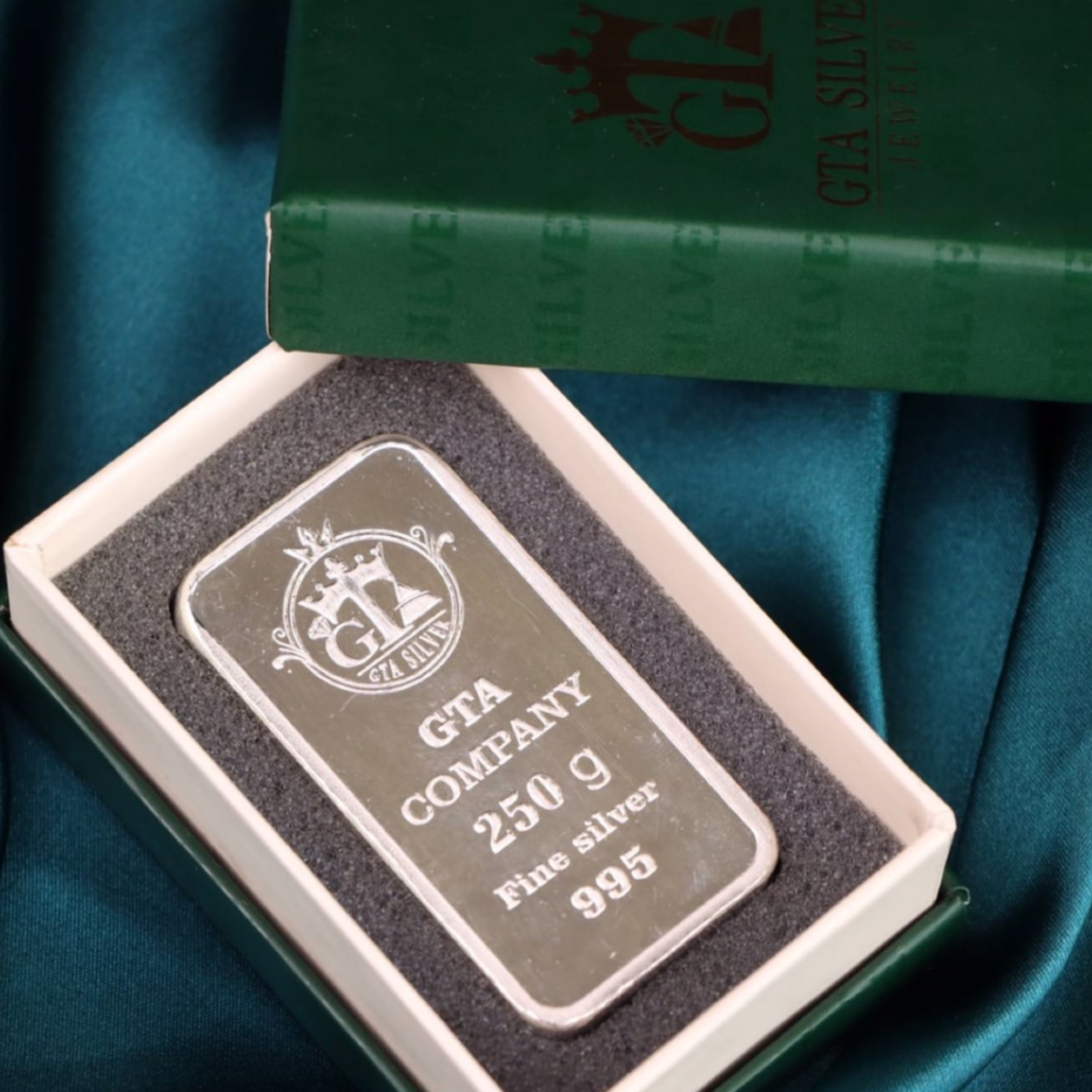 تصویر شمش‌های نقره ۹۹۵ عیار برند GTA - شمش ۲۵۰ گرمی 
