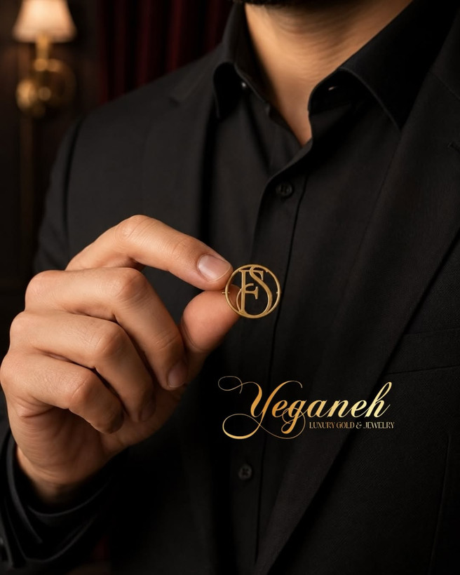 سنجاق سینه طلا مردانه طرح اختصاصی کد ۲۰۶۰